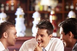 3 men after work in a pub
